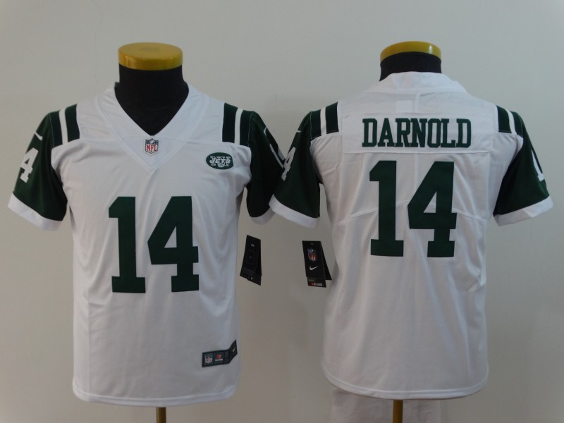 Youth New York Jets #14 Darnold white Nike Vapor Untouchable Player NFL Jerseys
